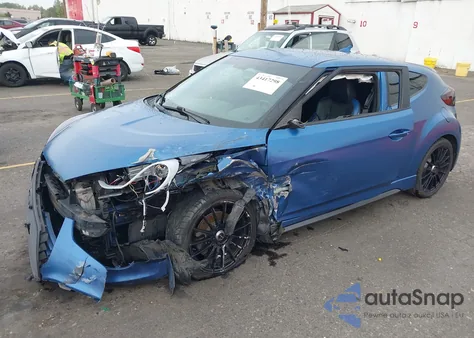 2016 Hyundai Veloster Turbo Rally Edition из США, поврежденный, VIN KMHTC6AE6GU258197